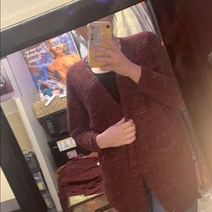 Maroon cardigan